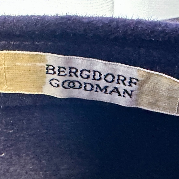 VINTAGE Givenchy Navy Blue Wool Beret Hat Made in France for Bergdorf Goodman